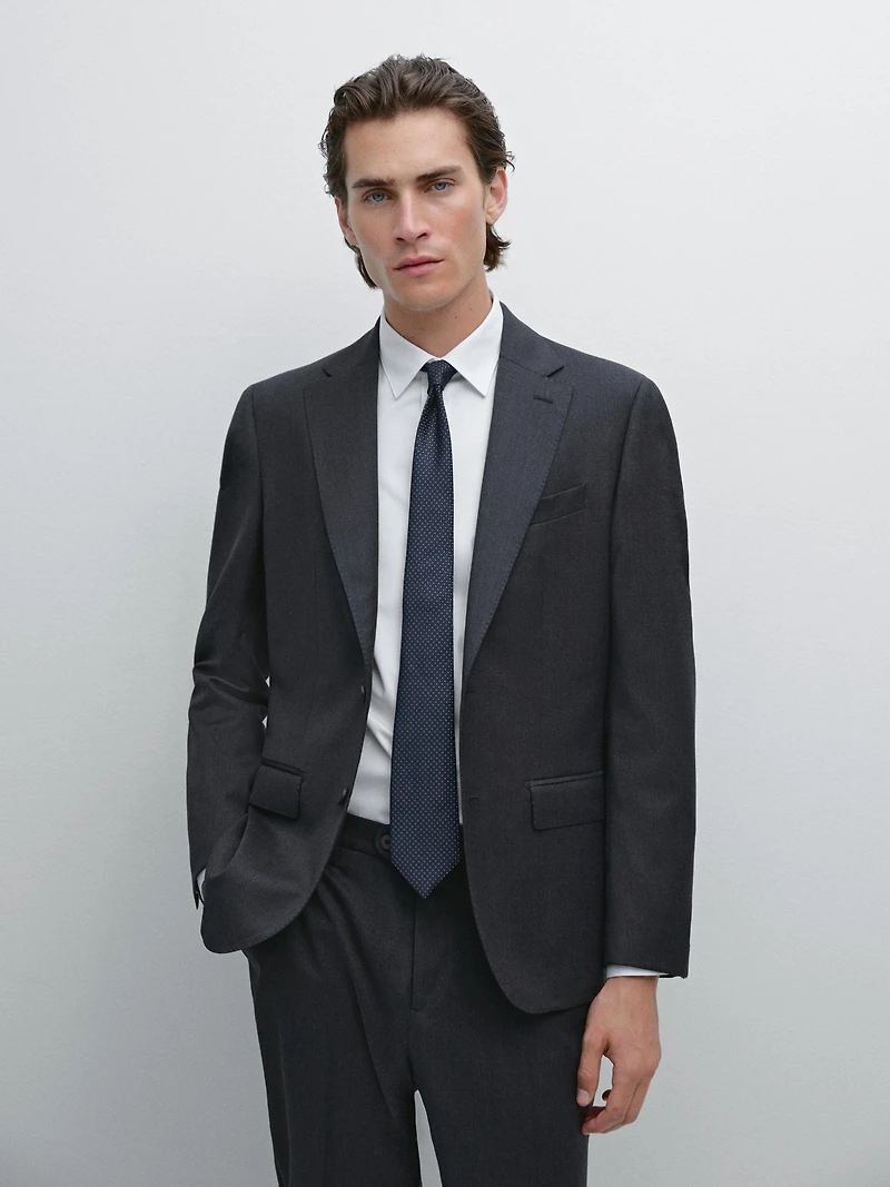 100% wool suit blazer
