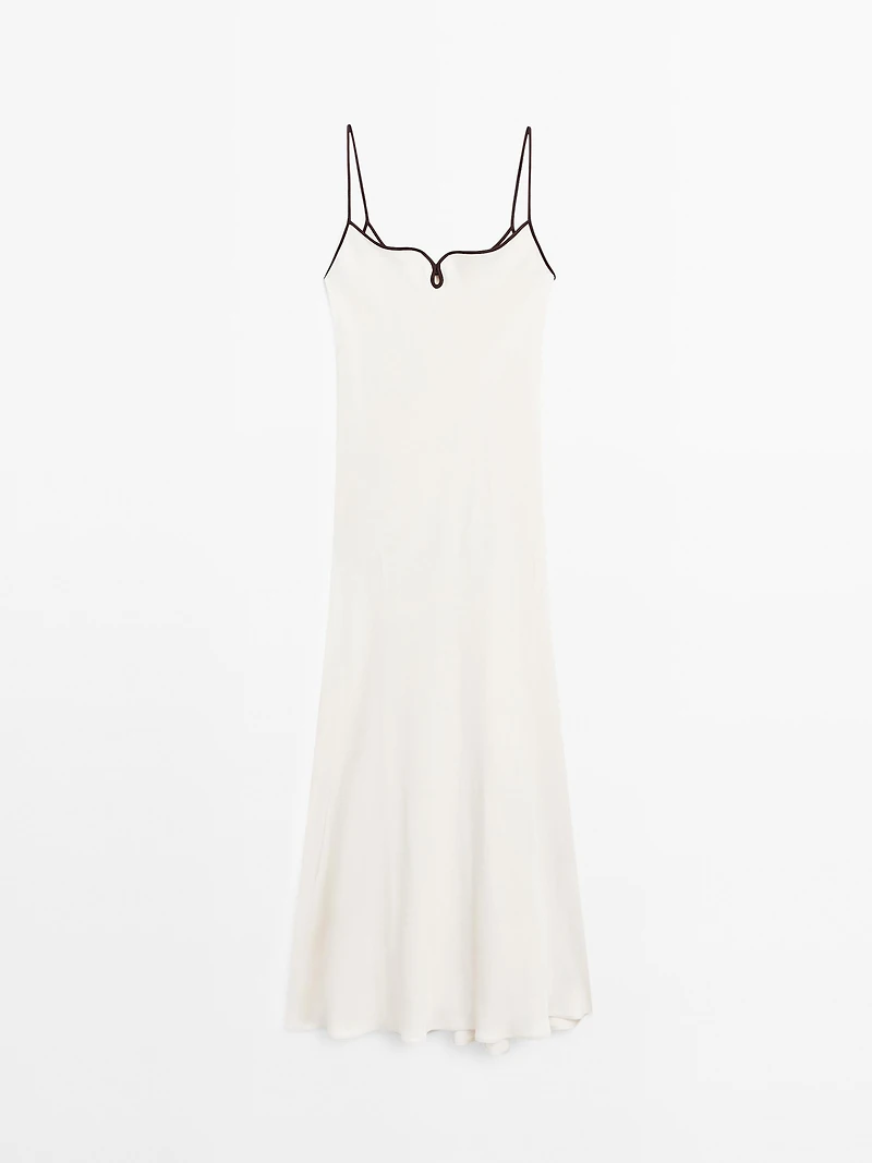 Satin camisole midi dress