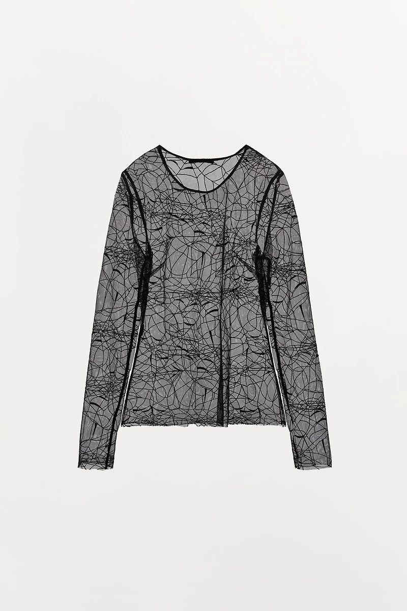 LIMITED EDITION SEMI-SHEER SPIDERWEB TOP