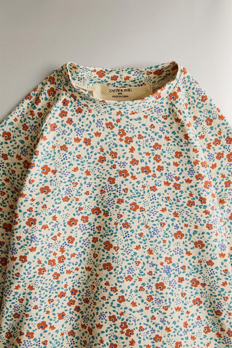 T-SHIRT ENFANT PLAGE FLEURS