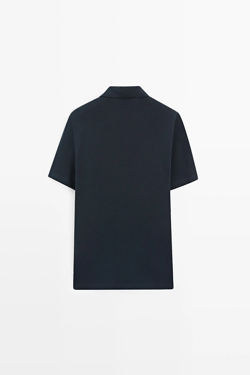 Piqué 100% cotton polo shirt