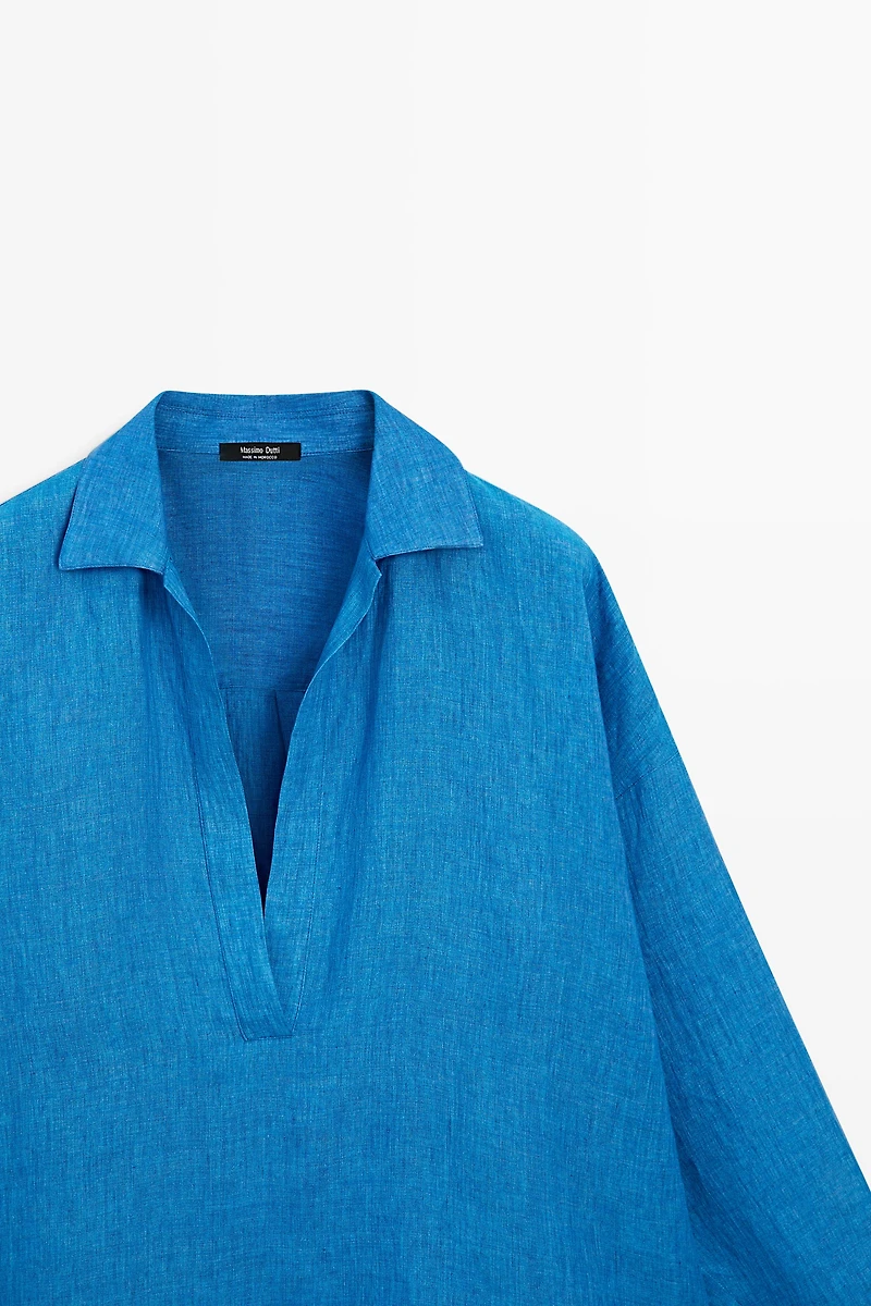 100% linen flowing blouse