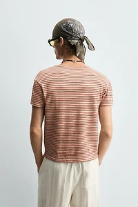 T-SHIRT JACQUARD RAYURES
