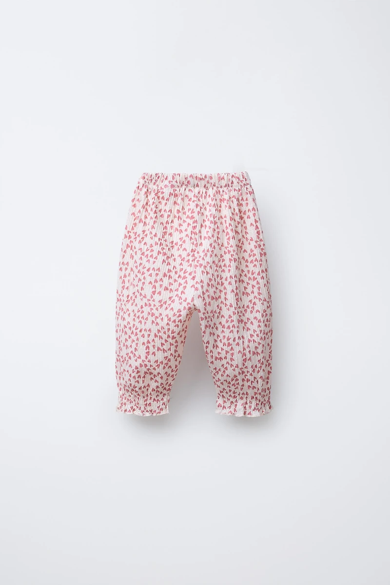 HEART TEXTURE PANTS