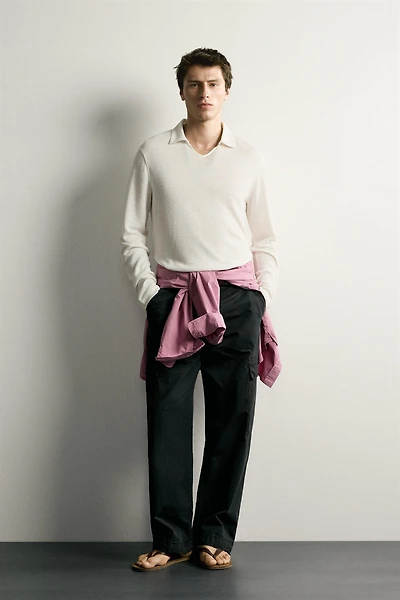 HEMP-VISCOSE BLEND REGULAR FIT POLO