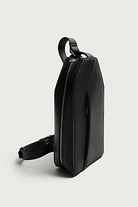 VERTICAL TEXTURED CROSSBODY BAG