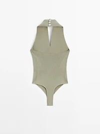 Knit halter-neck bodysuit - STUDIO