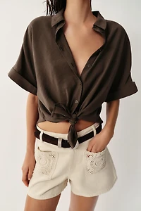 Z1975 CROCHET POCKET SHORTS
