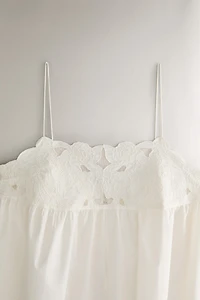 CHEMISE DE NUIT COTON BRODERIES