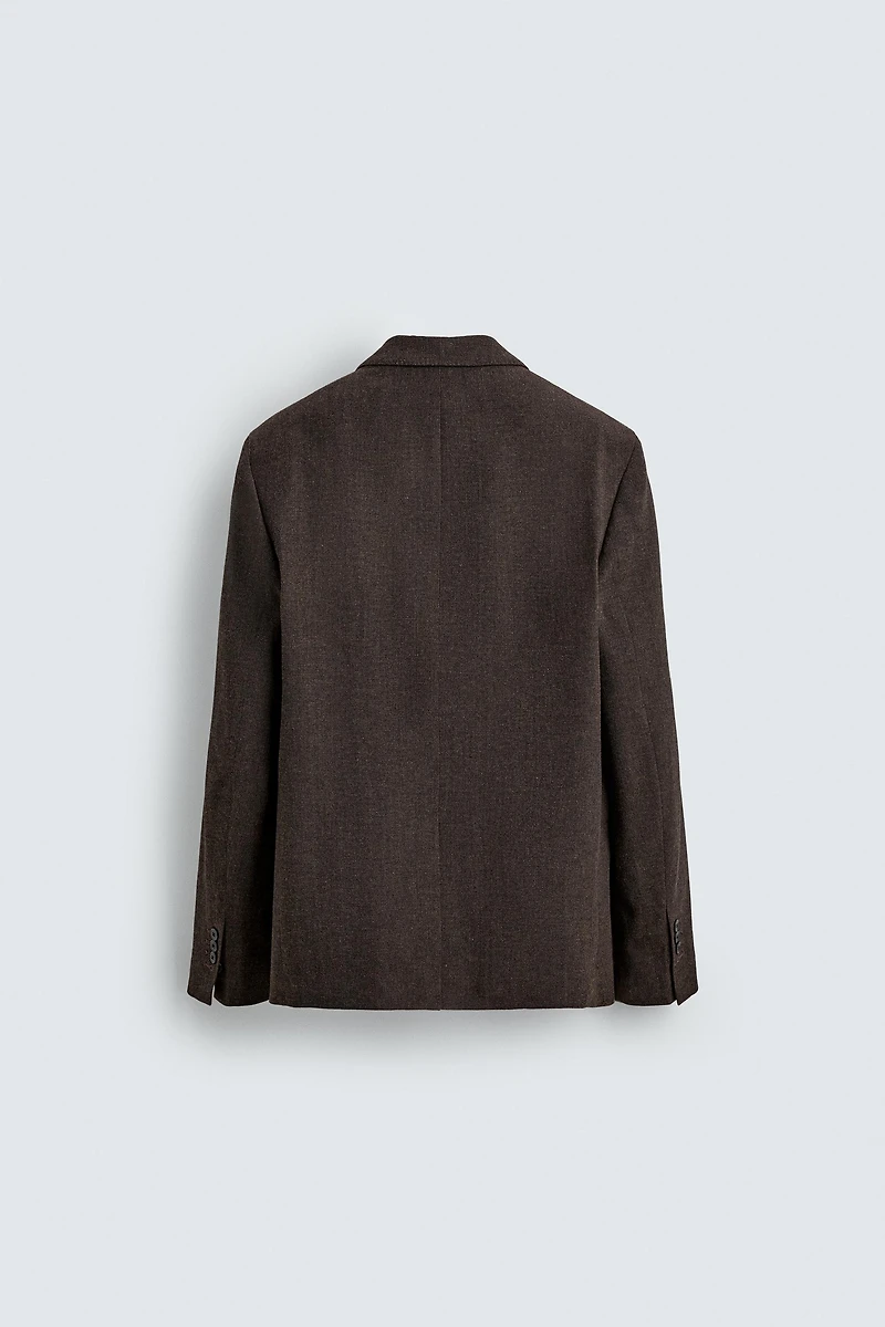 WOOL BLEND DOUBLE BREASTED BLAZER