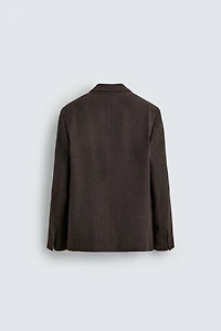 WOOL BLEND DOUBLE BREASTED BLAZER