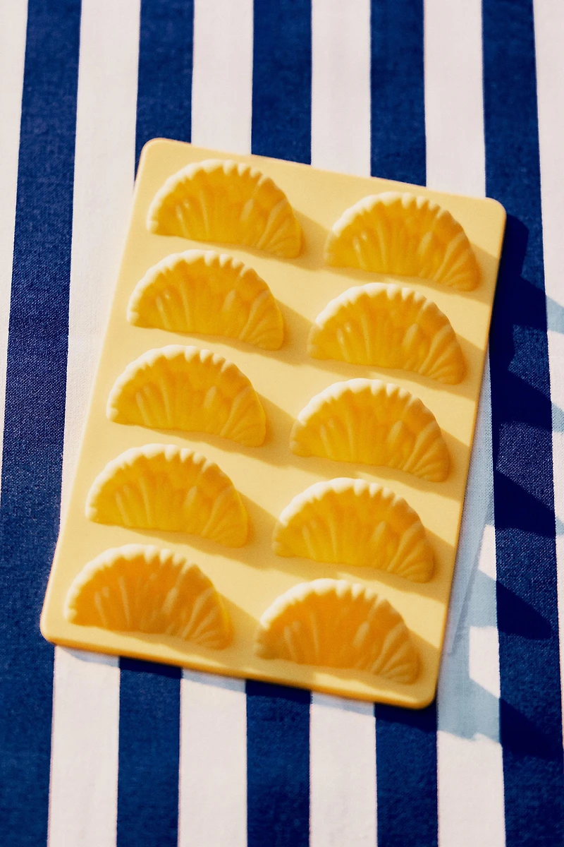 10-CUBE FRUIT SLICE SILICONE ICE TRAY