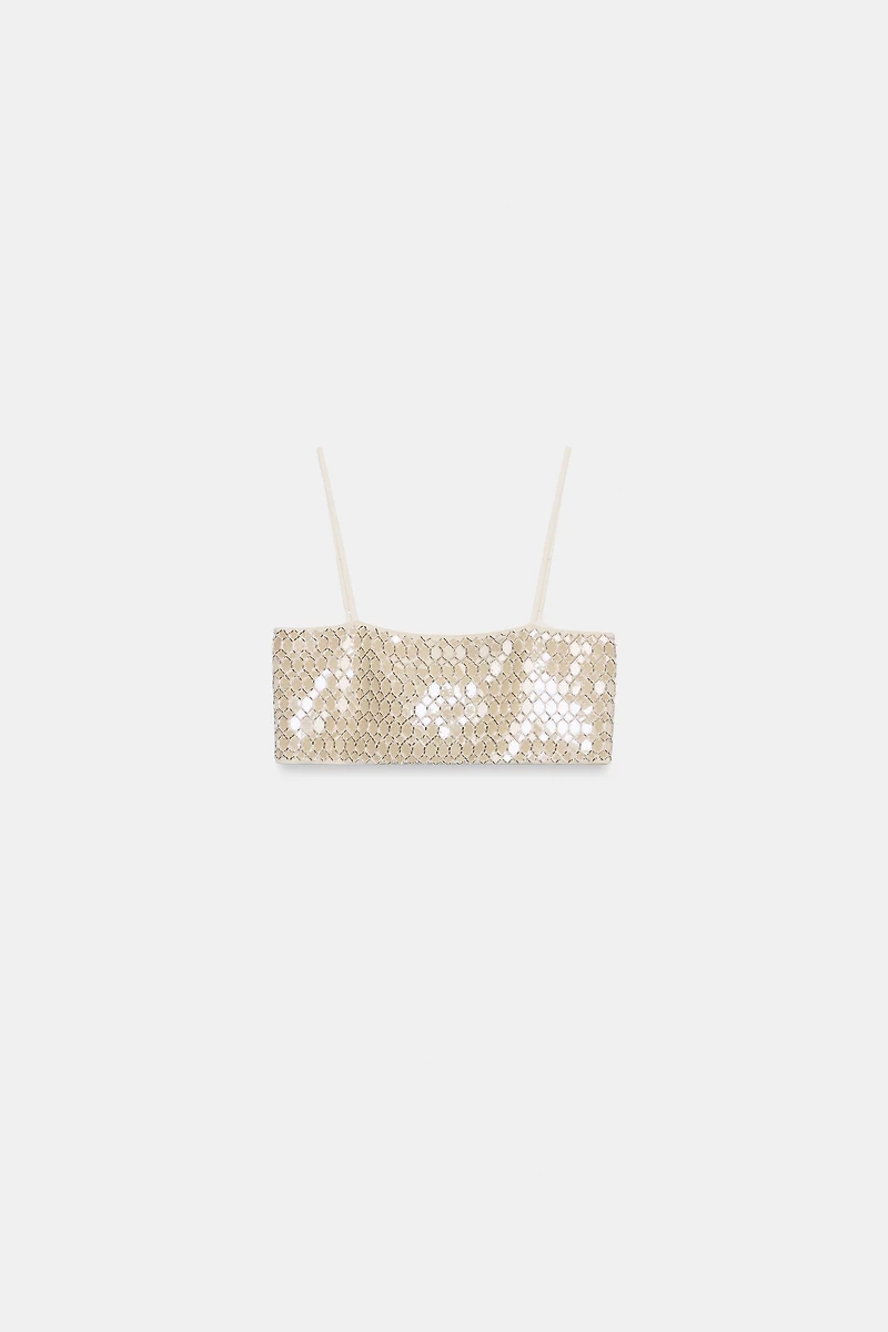 BEADED CROP TOP