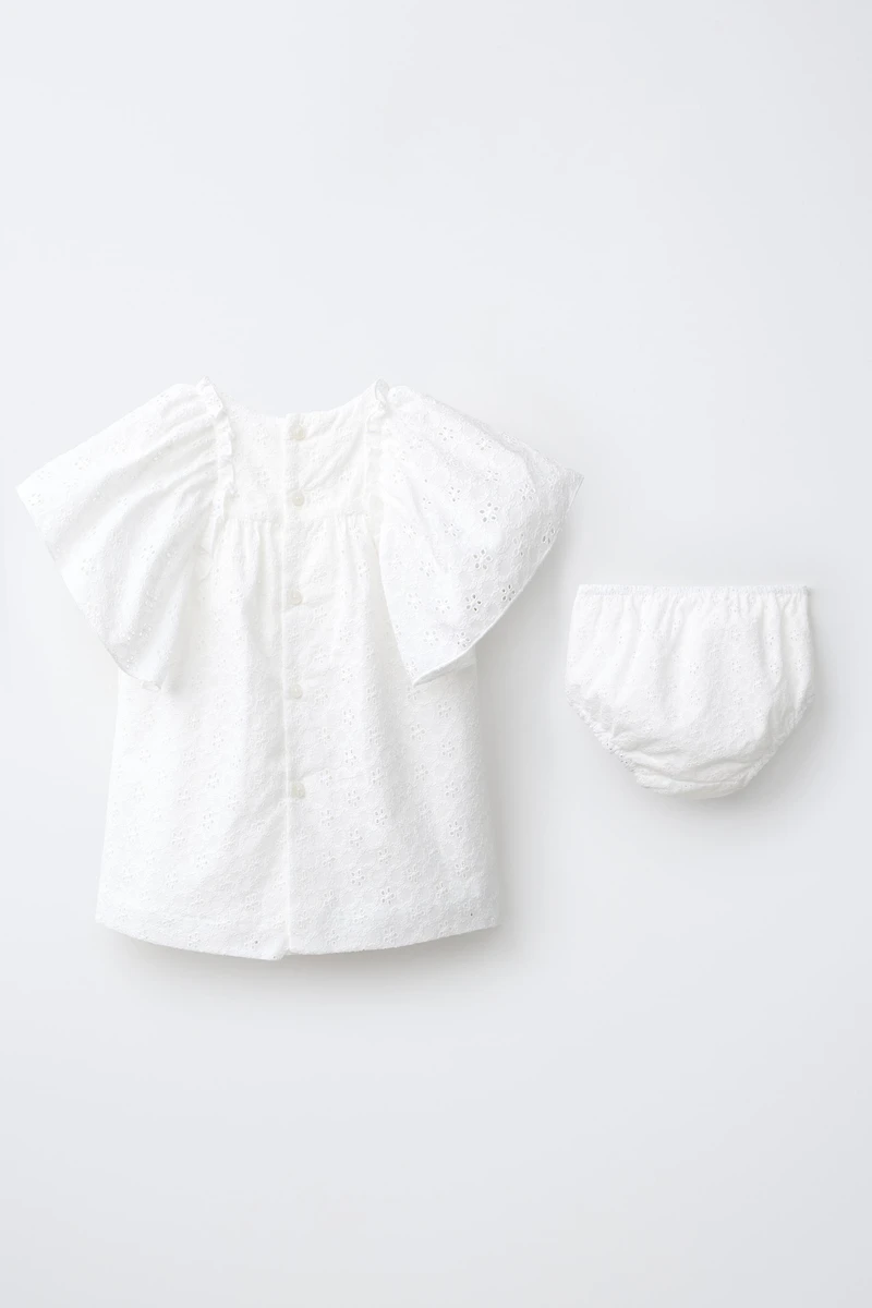 EMBROIDERED DRESS AND BLOOMERS