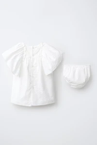 EMBROIDERED DRESS AND BLOOMERS