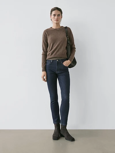 Jean slim cropped mid-rise