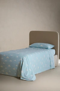 DRAP-HOUSSE ENFANT IMPRIMÉ NUAGES