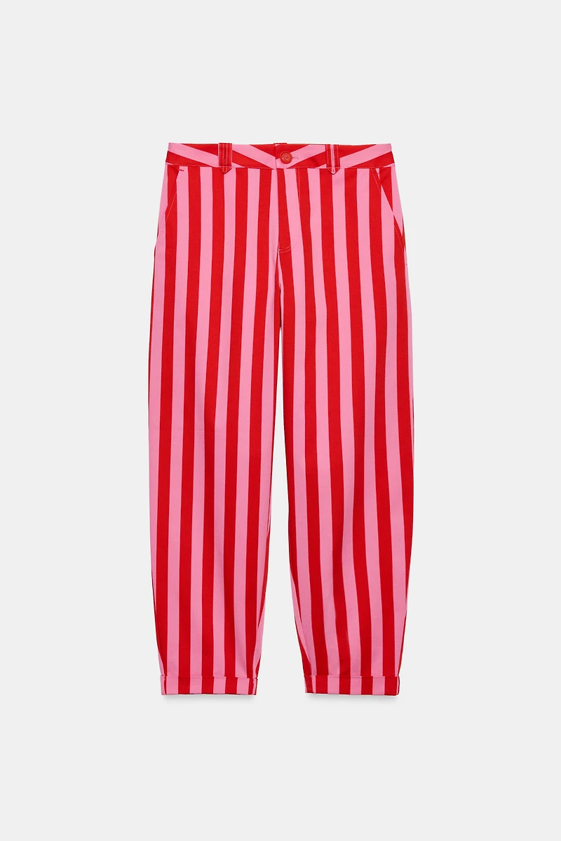 PANTALON CHINO À RAYURES