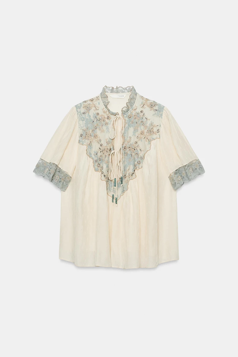 ZW COLLECTION LACE SHIRT