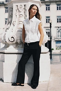 GUIPURE POPLIN SHIRT