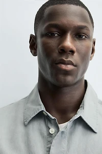WASHED TWILL TEXTURED SHIRT