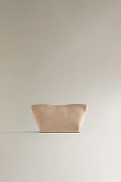NUBUK LEATHER MAKEUP BAG