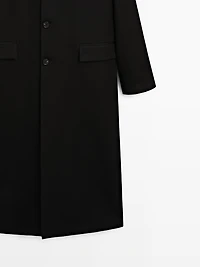 Long 100% wool coat