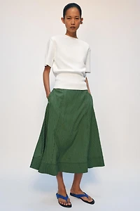 ZW COLLECTION STRIPED MIDI SKIRT