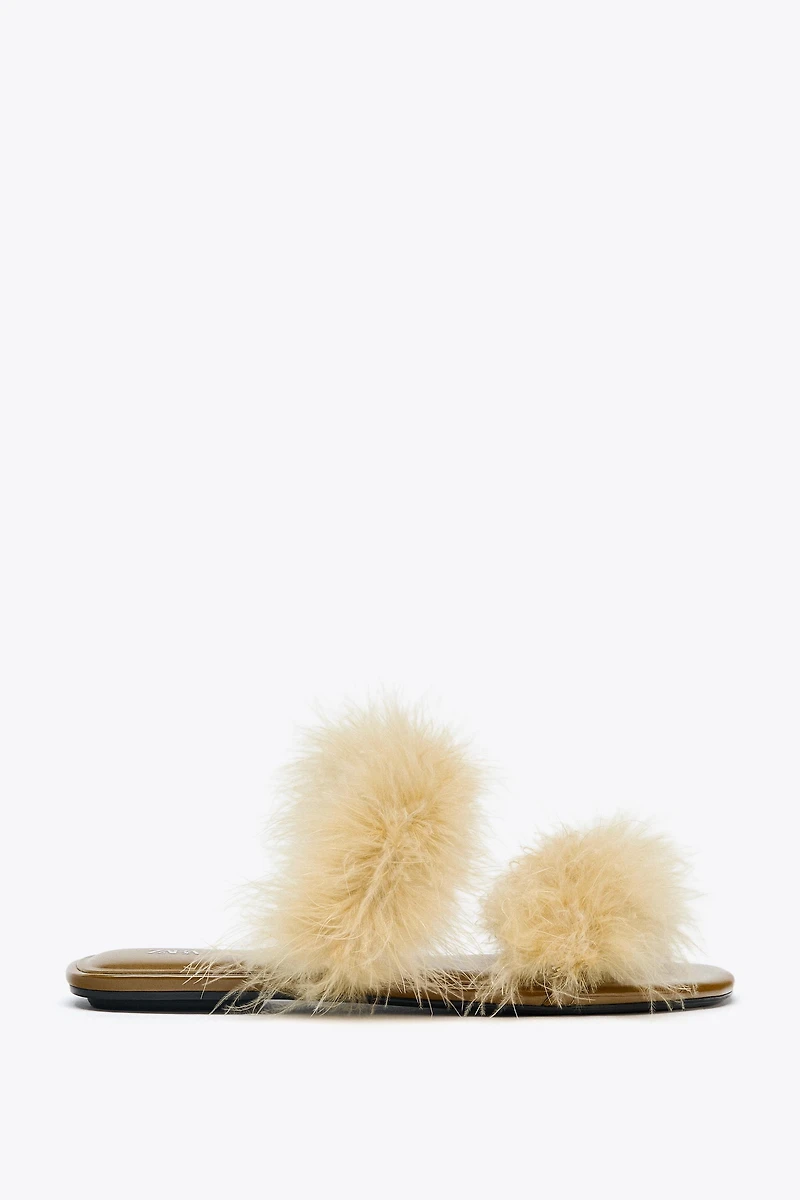 FEATHER STRAP SANDALS