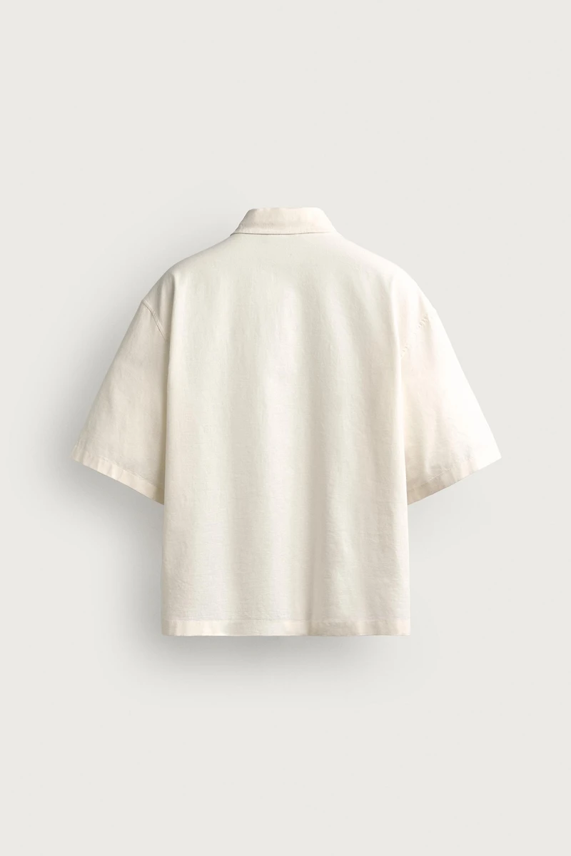 RELAXED FIT PLEATED SHIRT