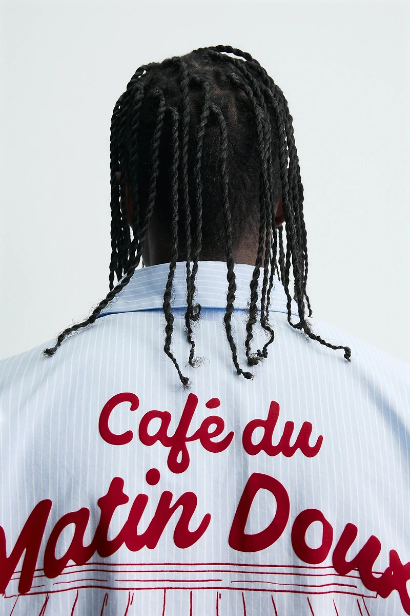 CHEMISE À RAYURES IMPRIMÉ GRAPHIQUE