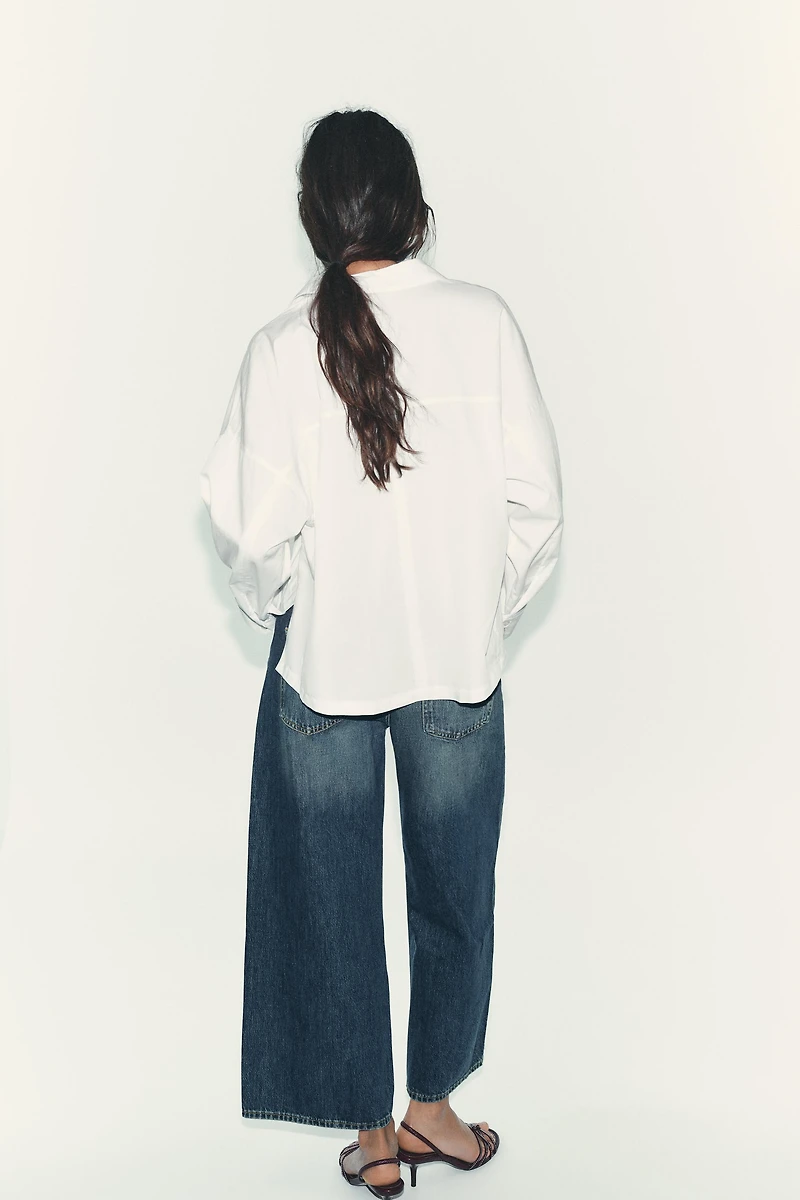 POPLIN BUTTON SHIRT