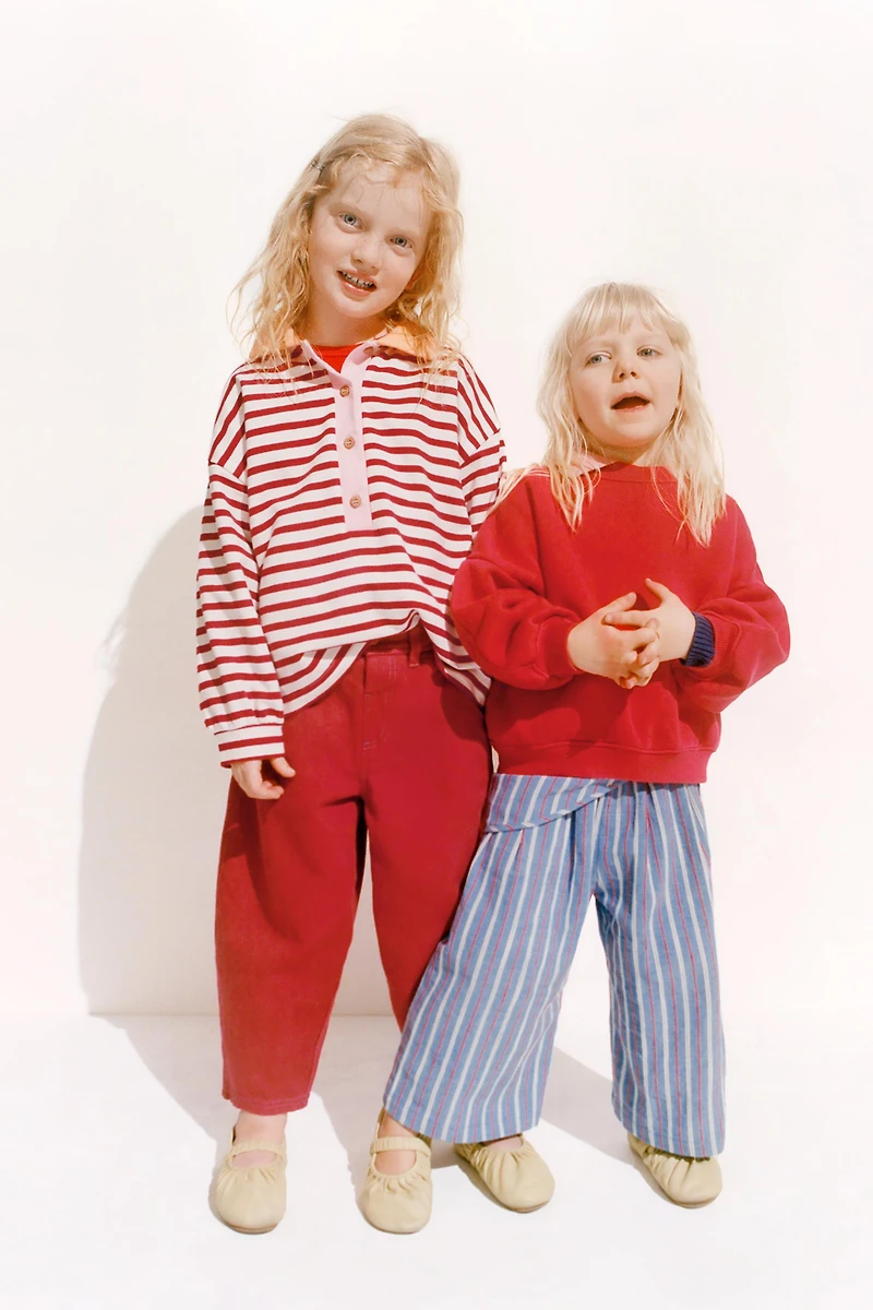 ZARA TIMELESS - STRIPED PAREO PANTS