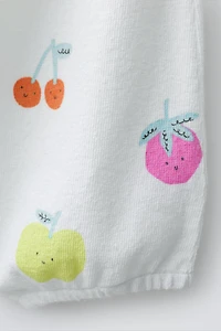 FRUIT PRINT SHORT ROMPER