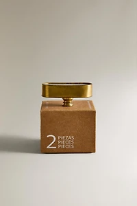 LOT DE BOUTONS MEUBLE MARBRE CONTRASTANTS (LOT DE 2)