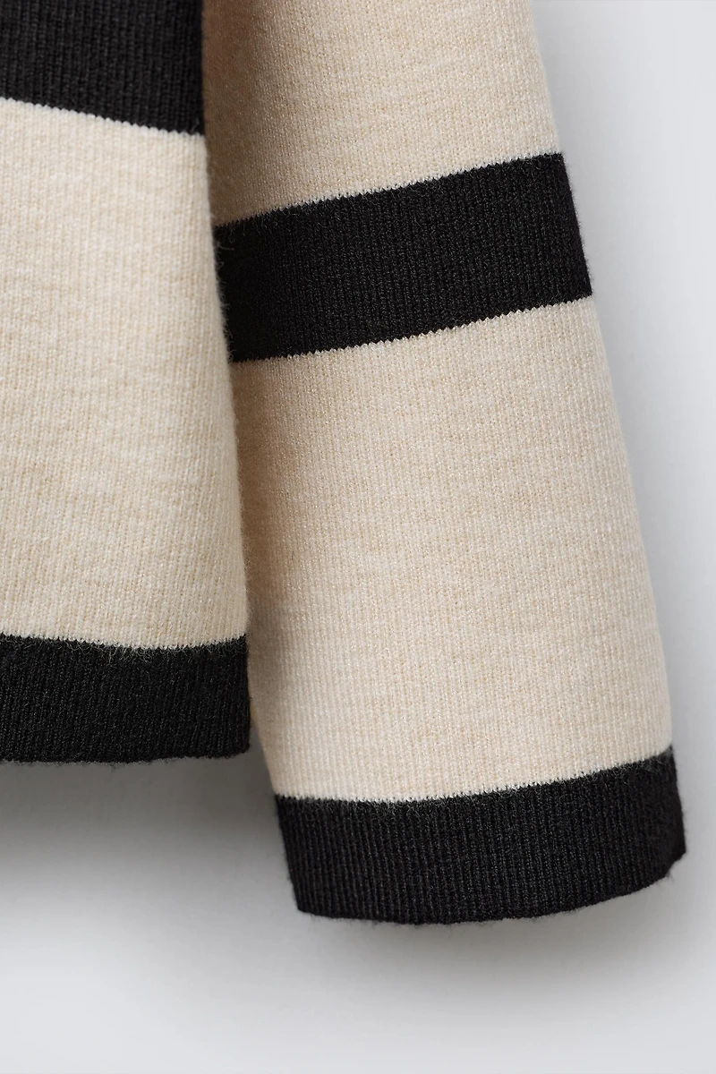 POLO EN MAILLE RAYURES CŒUR