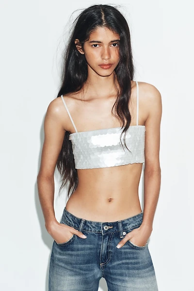 SEQUIN CROP TOP