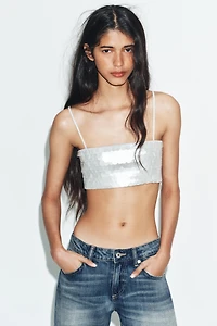 SEQUIN CROP TOP
