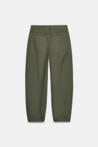 PANTALON BARREL À CHEVRONS