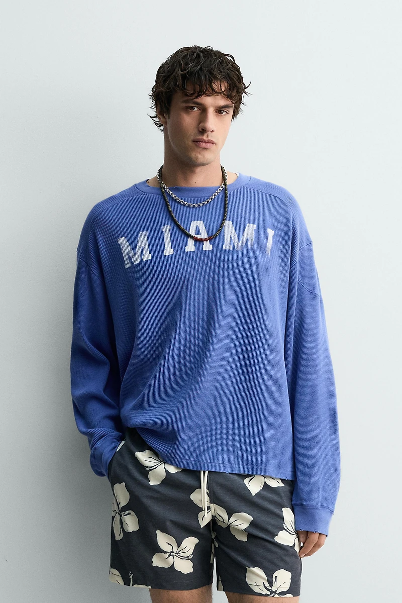 MIAMI WAFFLE KNIT T-SHIRT