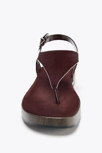 STUDDED LEATHER SANDALS