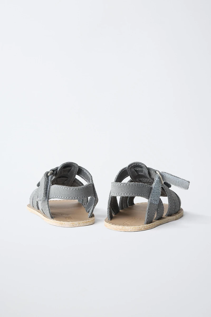 FISH LEATHER SANDALS