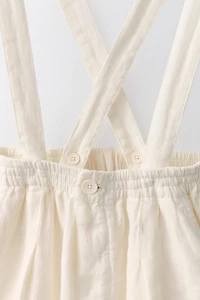 6-10 YEARS / 100% LINEN SHORTS WITH REMOVABLE SUSPENDERS LIMITED EDITION