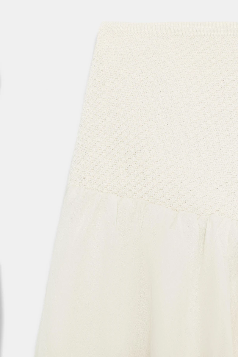 COMBINED KNIT BALLOON SKIRT