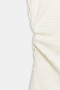DRAPED LINEN BLEND T-SHIRT