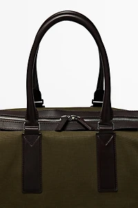 Nappa leather detail travel bag