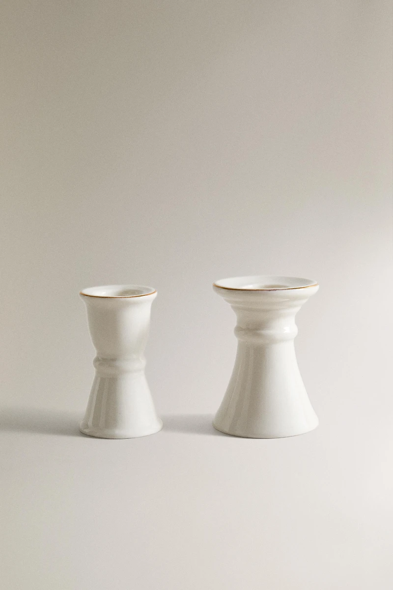 CHRISTMAS PORCELAIN TEALIGHT HOLDER WITH RIM