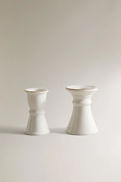 CHRISTMAS PORCELAIN TEALIGHT HOLDER WITH RIM