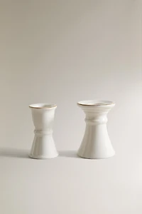 CHRISTMAS PORCELAIN TEALIGHT HOLDER WITH RIM