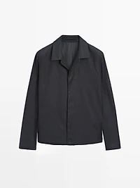 100% wool corduroy-effect flannel overshirt